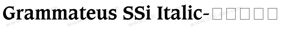 Grammateus SSi Italic字体转换